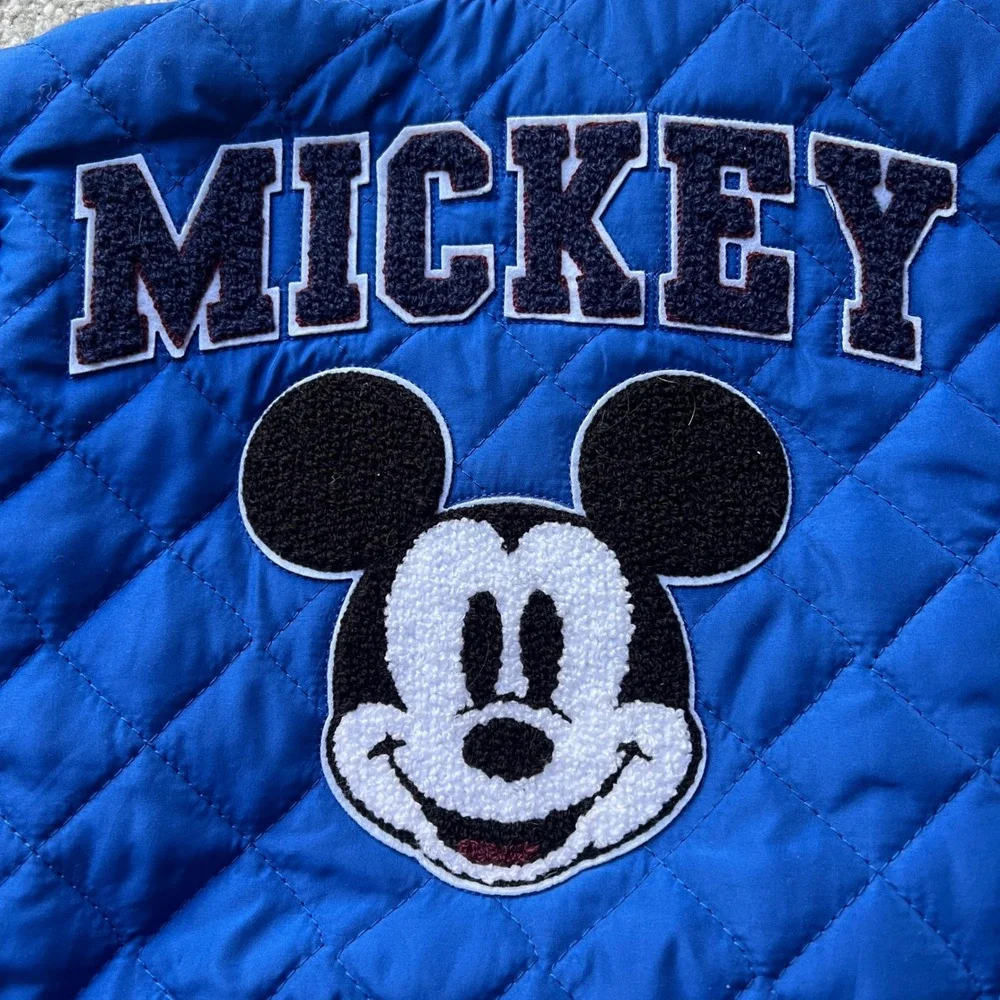 Disney Junior Mickey Mouse Boys Blue Quilted Varsity Bomber Jacket Size 4T NWT‎ - Picture 4 of 8